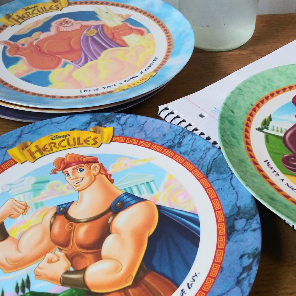 7 Collectible Disney Hercules Plates